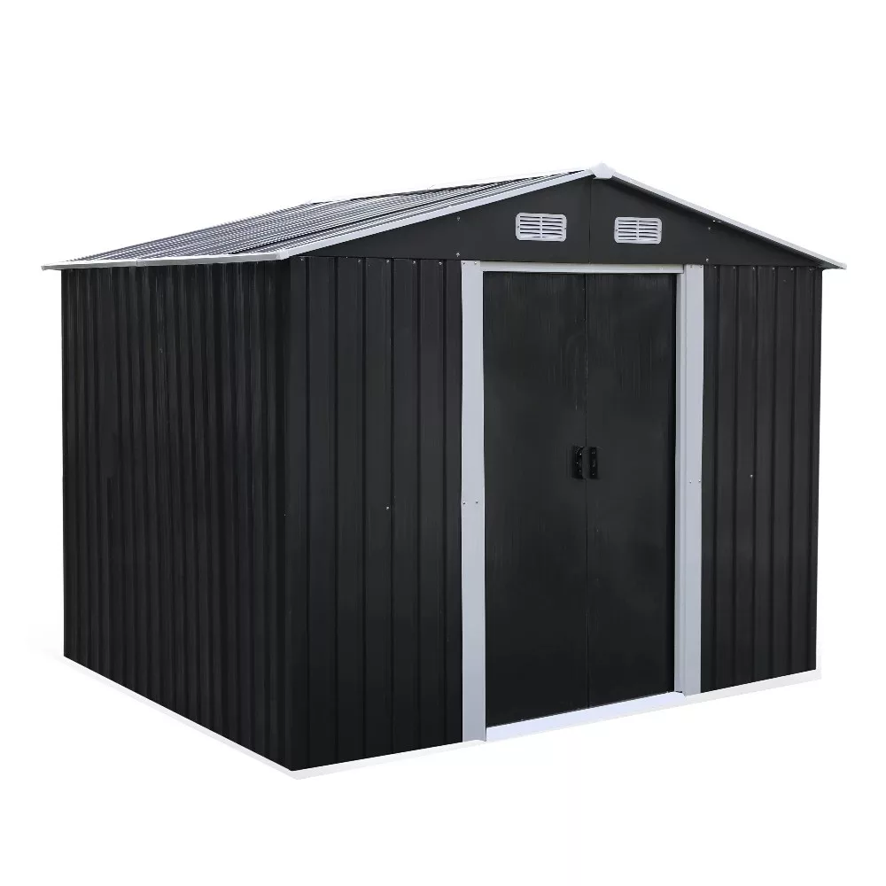 Alaska 6x8 f�m kerti t�rol� h�z antracit sz�rke